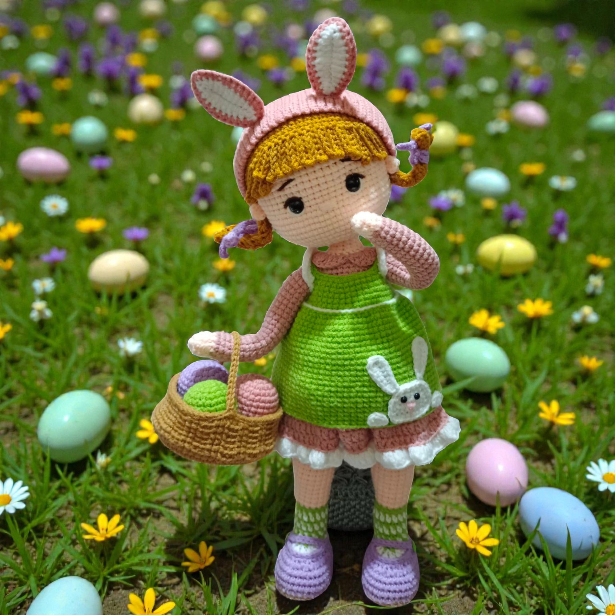 提籃兔兔女孩-45公分